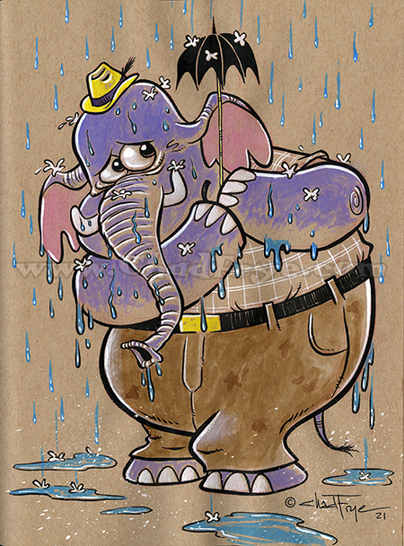 Elephant Umbrella The Chad Frye Illustration Guy