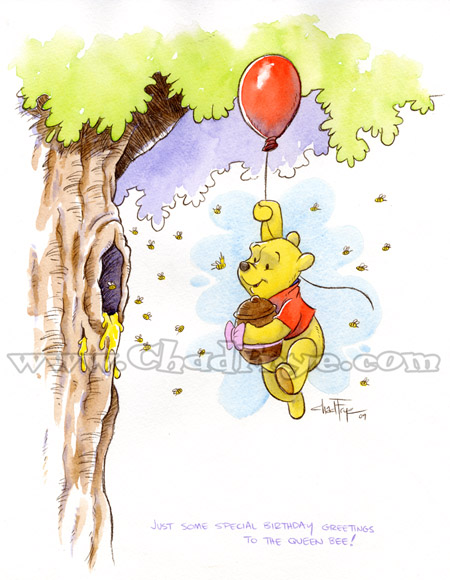 Pooh & the Honey Tree – The Chad Frye – Illustration Guy